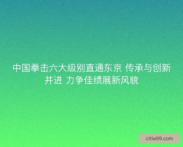 中国拳击六大级别直通东京 传承与创新并进 力争佳绩展新风貌 中国拳击六大级别直通东京 传承与创新并进 力争佳绩展新风貌